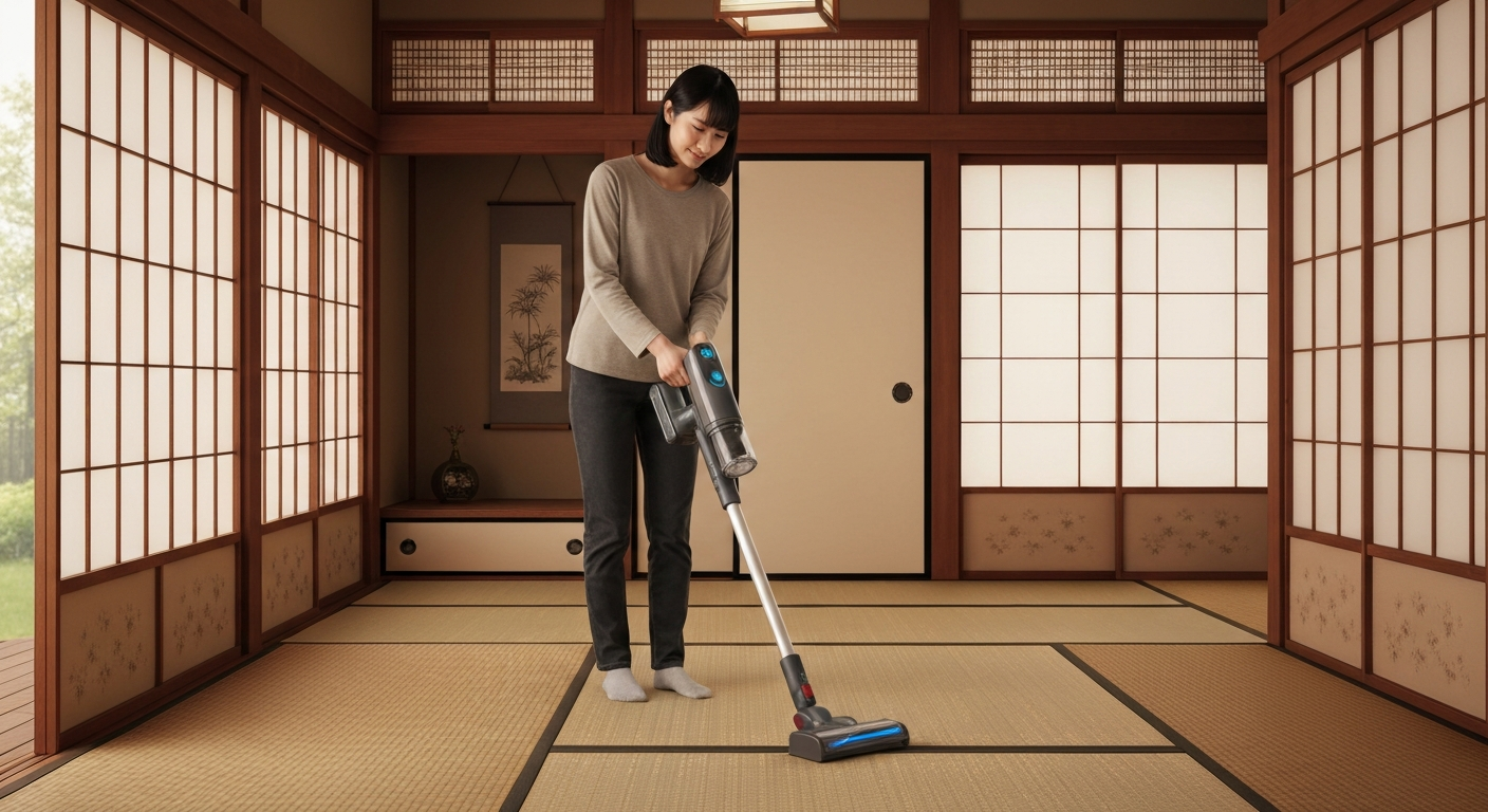 コードレス掃除機の使用イメージ